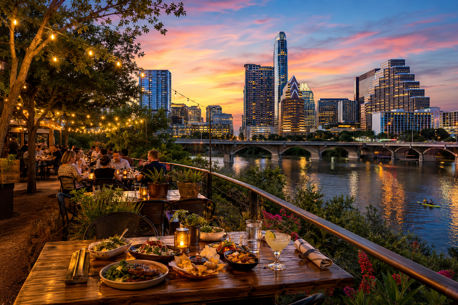 Restaurant dining scene in Austin, Texas